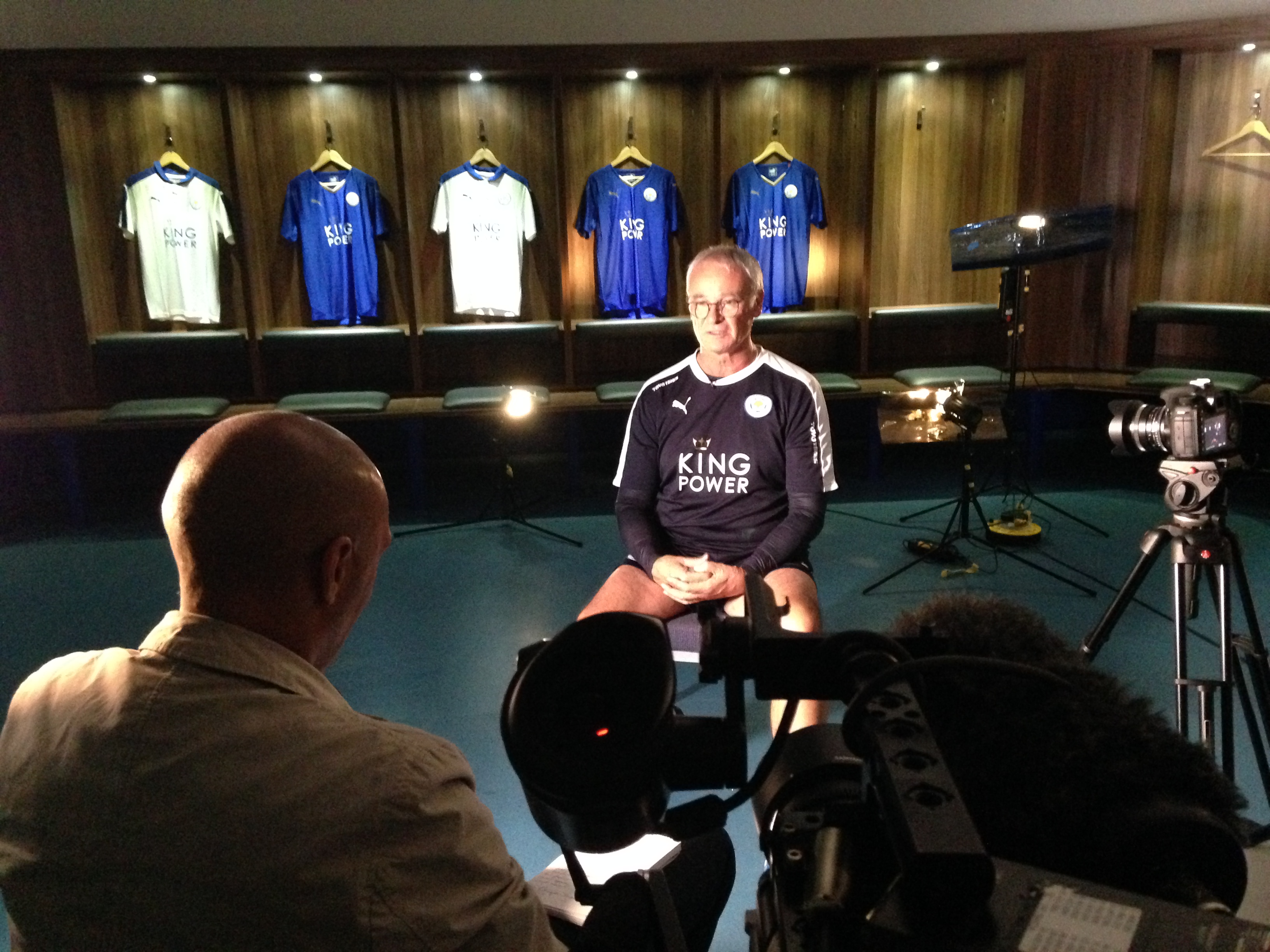 Interviewing Ranieri at the start of Leicester's adventure.